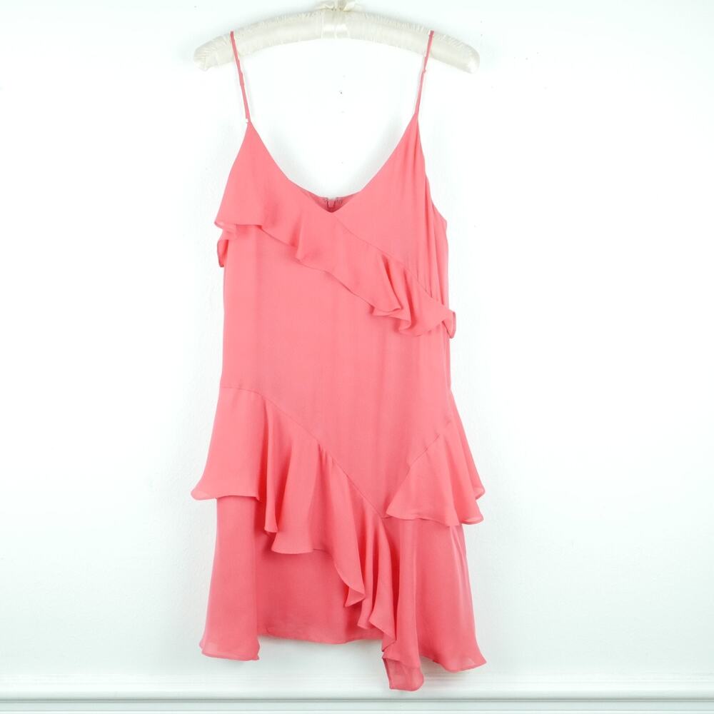 Parker Small Slipdress Silk Blend Babydoll Feminine Ruffle Pink Romantic‎ Flirty
